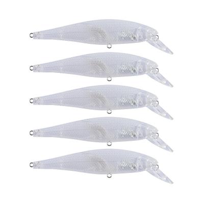 China Wholesale Popular Freshwater 11cm White Diy Sea Lures Hard Plastic Fishing Minnow for sale