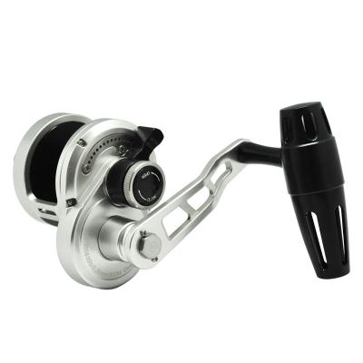 China Metal 2 Color Strong Aluminum Metal Fishing Reel Sea Boat Fishing Reel Slow Baiting Trolling Reel for sale