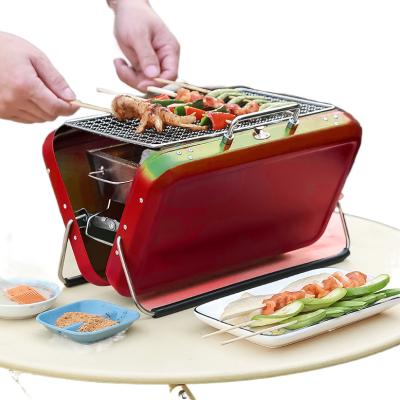 China Folding BBQ Grill Suitcase Charcoal Grill BBQ Grill Commonly Used For Family Travel Portable Outdoor BBQ Grill for sale