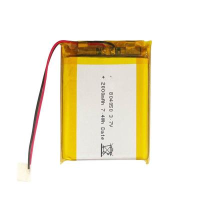 China Toys 804050 3.7V 2000 mAh Lipo Rechargeable Battery For Toy Speaker LED Light Camera With JST 1.0/1.25/1.5/ 2.0/2.5 Pin Connector for sale