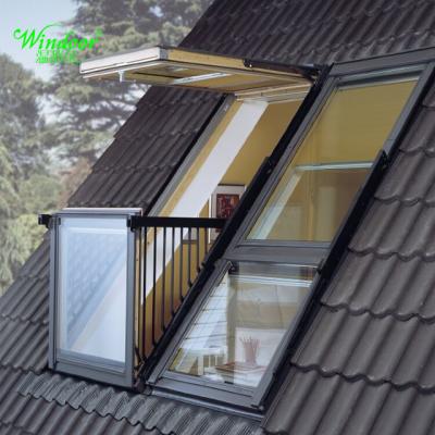 China Professional Factory Supply Directly Horizontally Rotated Skylight Factory Supply Aluminum Clad Wood Window Good Water Sealing Skylight for sale