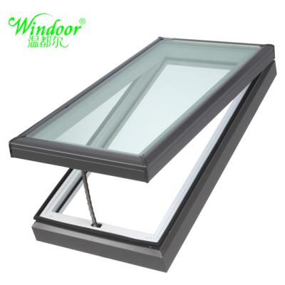 China Water-proof& Air-proof& Sound Automatic Window Skylight System Manual Window Opener Isolation Roof Skylight Window for sale