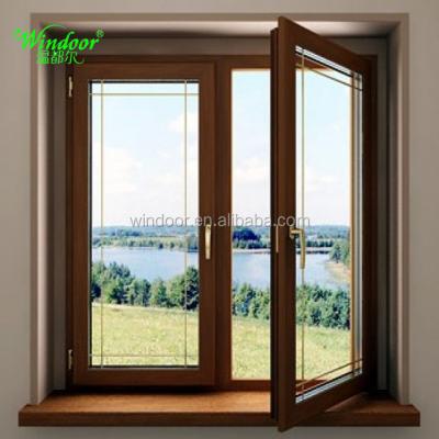 China Sliding Social House Projects Used Plastic Frame Stained Glass With Mosquito Net PVC Window for sale