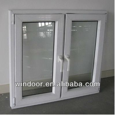 China Swing PVC Casement Window , Windows With Iron Grilles for sale