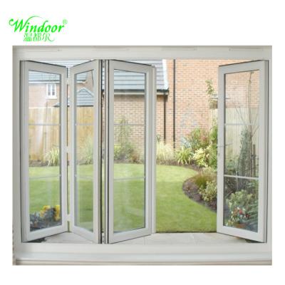 China Cheap Pvc Folding Single Folding Clear Glass Door For Sale for sale