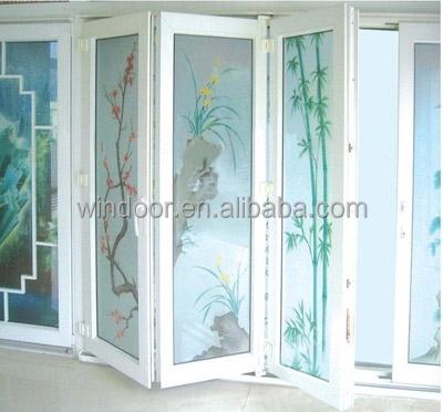 China Folding pvc bi-folding door at good price on hot sale now, colorful folding pvc door export from big famous window and door factory for sale