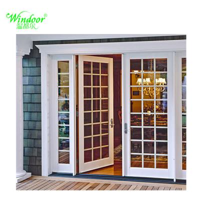 China Economical Durable Swing PVC Casement Door for sale