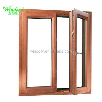 China Swing modern aluminum and wood window frame designs for sale