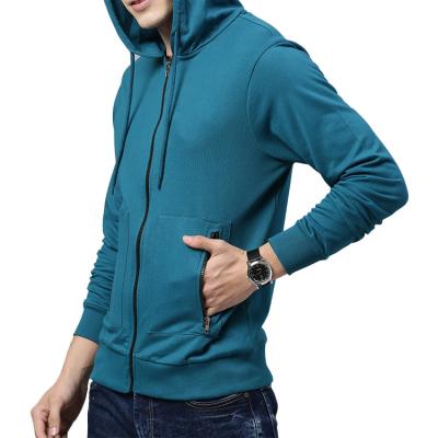 China Antibacterial Zipper Men's Jogger Wear Plain Dyed Sweatsuit Workout Oversized Men's Pullover Breathable Hoodie for sale