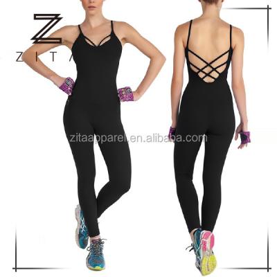 China 2022 New Design Anti-static Women's Brazil Sportswear Overalls Fitness Yoga Wear Gym Jumpsuits Wholesale for sale