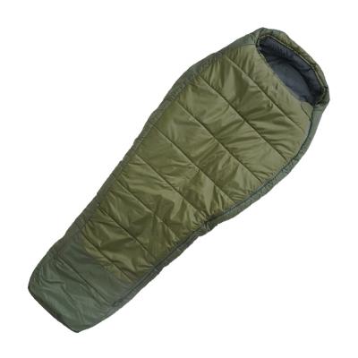 China Warm Foldable Waterproof Mummy Thermal Army Green Widen Comfort Mummy Sleeping Bag For Outdoor Hiking for sale