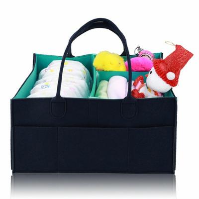 China Multi-pocket Nursery Organizer Portable Nappy Diaper Trolley Storage Bag for sale