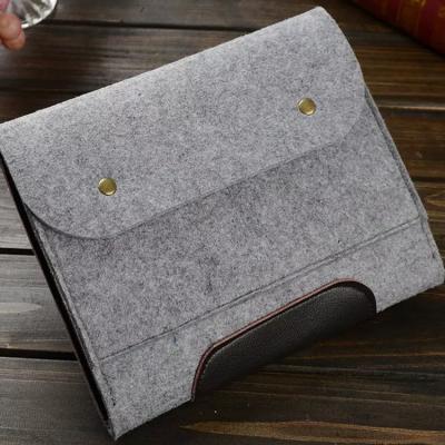 China Felt Laptop Bag Dark Gray High Quality Laptop Accessories Felt Envelope Bag for sale