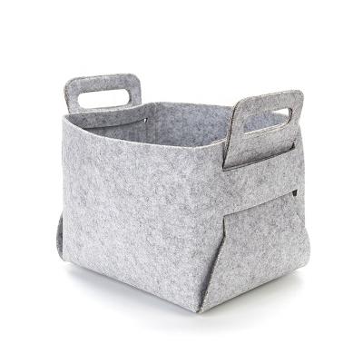 China New Big Home Viable Multifunctional Storage Wool Mini Felt Basket for sale