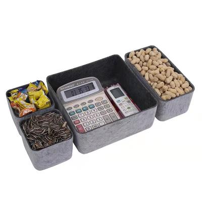 China Sustainable Hot Selling High Quality Serving Felt Drawer Organizer Boxes Felt Drawer Organizer Boxs 4 Packs for sale