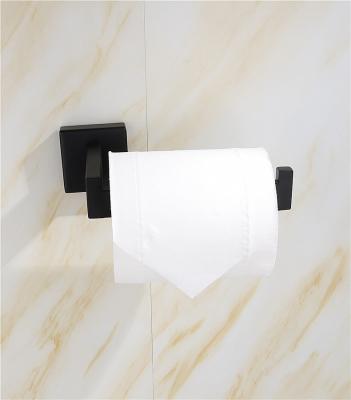 China Eco - Friendly 304 Stainless Steel Bathroom Accessories Black Toilet Paper Holder for sale