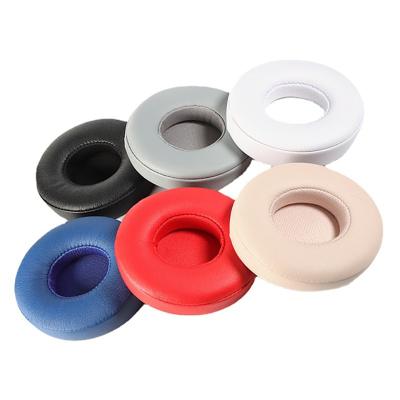 China Comfortable PU Leather Soft Foam Replacement Earphone EarPads EarPads Cushions Muffle Round On-Ear Earphone for sale