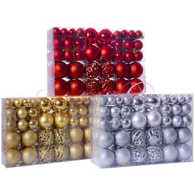 China Promotional Decoration Christmas Ornaments Ball 100 Balls Pack For Christmas Decoration for sale