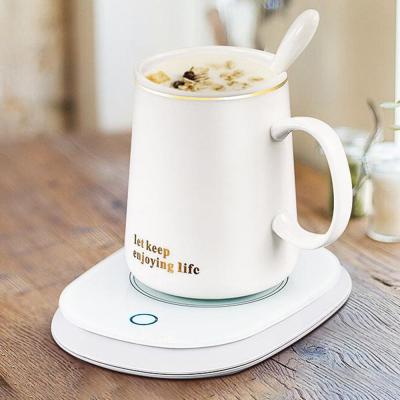 China New Viable Smart Thermostatic Coaster Cup Heater For Juice Office Home Mug Coffee Milk Tea Cocoa Water Constant Temperature Hot for sale