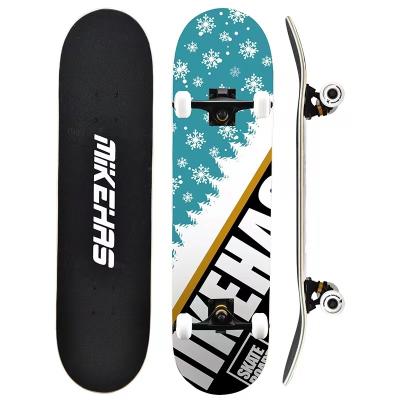 China Long Lifespan 95A Customized Adult Deep Concave PU Wheel Maple Chinese Skateboard Professional Skateboard for sale