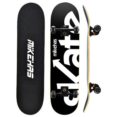 China Adult High Cost Performance 95A PU Wheel 7 Layers Chinese Maple Wooden Skateboard Deep Concave Dual Rocker Complete Skateboard for sale