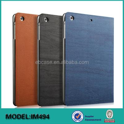 China Protect Your iPad Wood Leather Flip Tablet Cover Case For Ipad Mini 4, For Ipad Mini 4 Stand Cover for sale