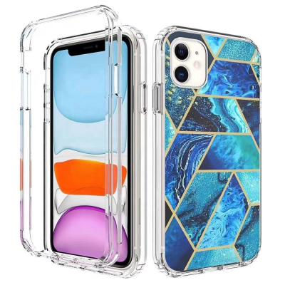 China Marble Case 360 ​​Custom Shockproof Shockproof Mobile Phone Full Cover Protector Case For iPhone 11 pro for sale