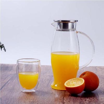 China Amazon Success Sustainable High Borosilicate Glass Water Pitcher for sale