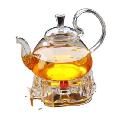 China Sustainable Hot Selling Delicate Chinese Style Borosilicate Glass Teapot Set for sale