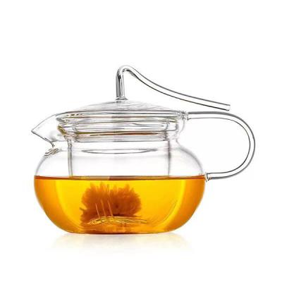 China Amazon Sustainable Hit High Borosilicate Glass Teapot with Glass Infuser and Lid for sale