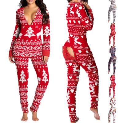 China 2021 QUICK DRY Cotton Pajamas Women Femme Pijamas Woman Pajamas Sleepwear Christmas Pajamas Set Christmas Pajamas Matching Overalls for sale