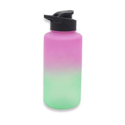 China 2022 hot sale 32oz outdoor sports gradient color large capacity bep viable free customizable color logo plastic water bottle for sale