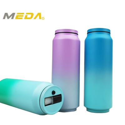 China 24 oz Double Wall Stainless Steel Vacuum Flask Viable Insulated Thermoses Water Bottle With Straw for sale