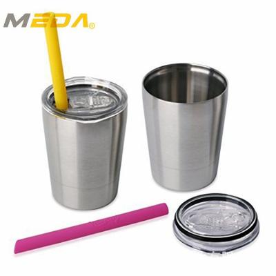 China 12oz viable sippy cup for kids, milk mug, thermos coffee mug wishi straw for sale