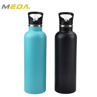 China 2021 Hot Sale PORTABLE BPA Free Foil Render Resistant 25oz Powder Coating Insulated Vacuum Sealed Flask Double Wall Water Bottle With Suction Lid for sale