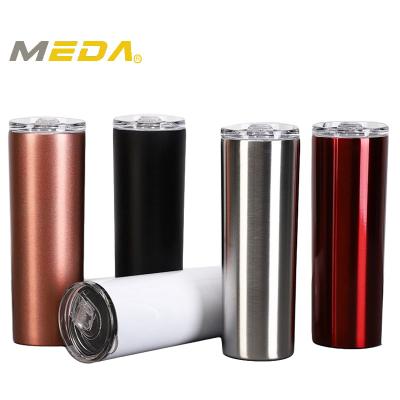 China PORTABLE Double Wall 20OZ Skinny Stainless Steel Sublimation Vacuum Flask Tumbler for sale