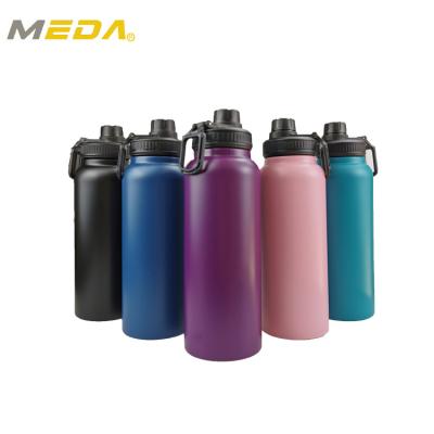 China Custom Logo 40oz PORTABLE Custom Single Wall Sports Water Bottle With Handle for sale