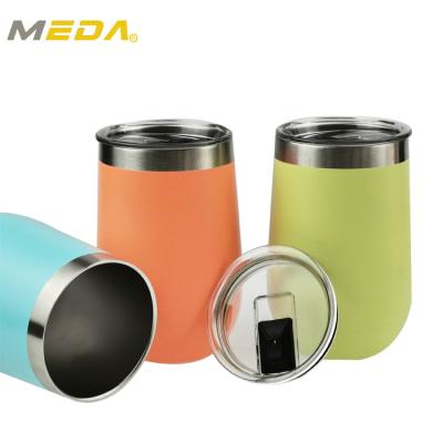 China High Quality Disposable Stainless Steel Coffee Mug Fashionable 12oz Sublimation Metal Wine Tumbler for sale