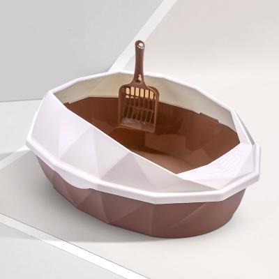 China High Quality Cats And Pet Cat Litter Box House Furniture Durable Plastic Partially Enclosed Toilet for sale