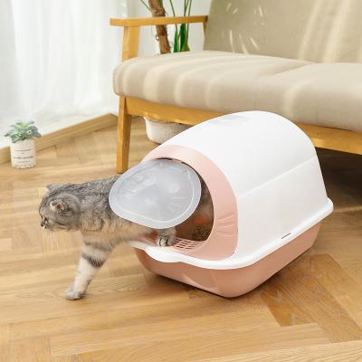 China High Quality Cats And Durable Large Pet Cat Litter Box House Furniture Enclosed Toilet for sale