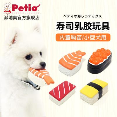 China Viable Petio Sushi Train Dog Squeak Toys Bite Resistant Molars Latex Soft Toys For Small Dogs for sale