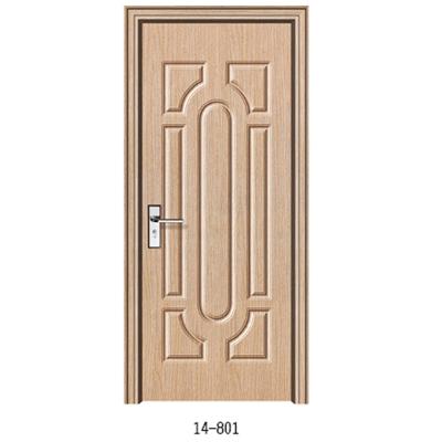 China Modern Design Modern Custom Color And Home Interior Room Size Hotel Bedroom Wooden Swing Doors Interior HDF PVC Coated MDF Door for sale