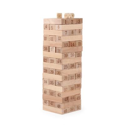 China DIY TOY Cheap Price Mini Tumbling Tower Block Wooden Game For Kids Toys Customize DIY Pine Wood Tumbling Blocks for sale