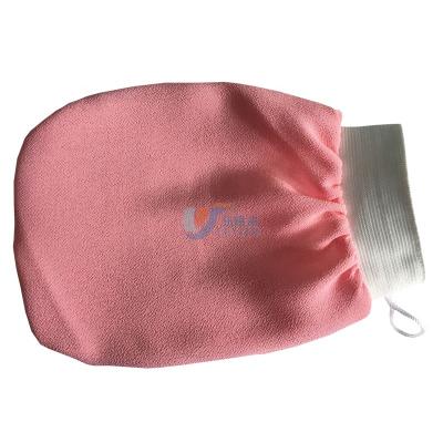 China EXFOLIATE New Fashion Cotton Bath Glove Factory Morocco Pink Bath Gloves Cleansing Body Gloves Squishy Bath Glove for sale