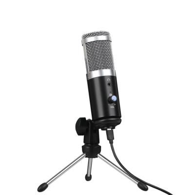 China Professional Handheld Microphone Monitor Wired USB Microphone Studio Podcast Microphone for sale