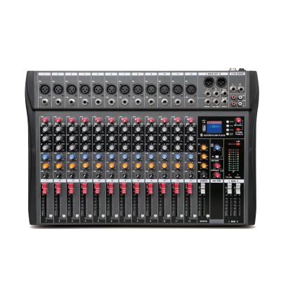 China Professional 12 channel broadcast effector usb audio interface mixer phone/computer audio mixer audio equipment console 12 for sale