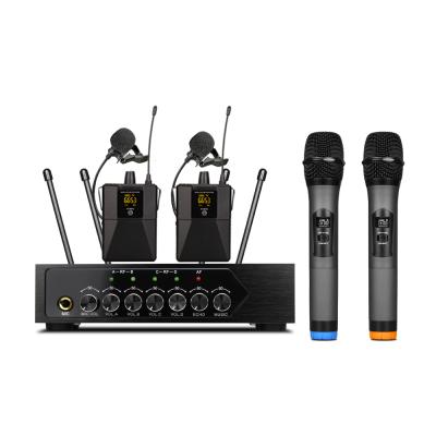 China BT Live Echo Headset Microphone s1400 Performance UHF Wireless 4 Channel Handheld Microphone for sale