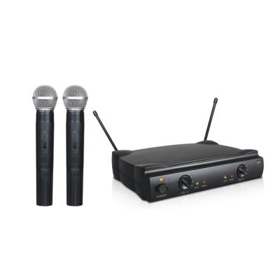 China Low cost economical sound system with dual channel antenna for wireless microphone for sale