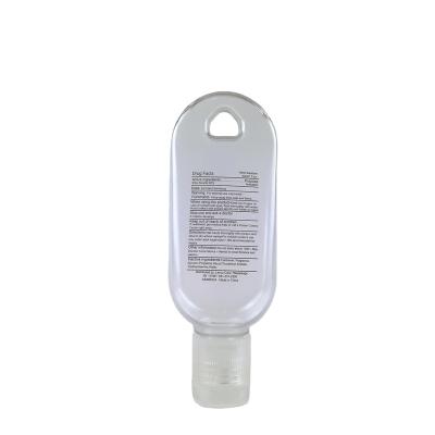 China Plastic 30ml Pharmaceutical Hand Wash Hand Sanitizer Bottle With Chain Key Carabiner Bottle With Clip for sale