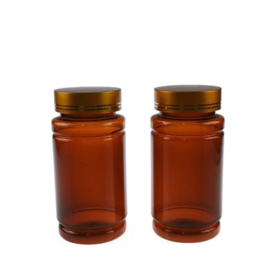 China 180ml Plastic Medicine PET Amber Medicine Bottle Pharmaceutical Empty Pill for sale